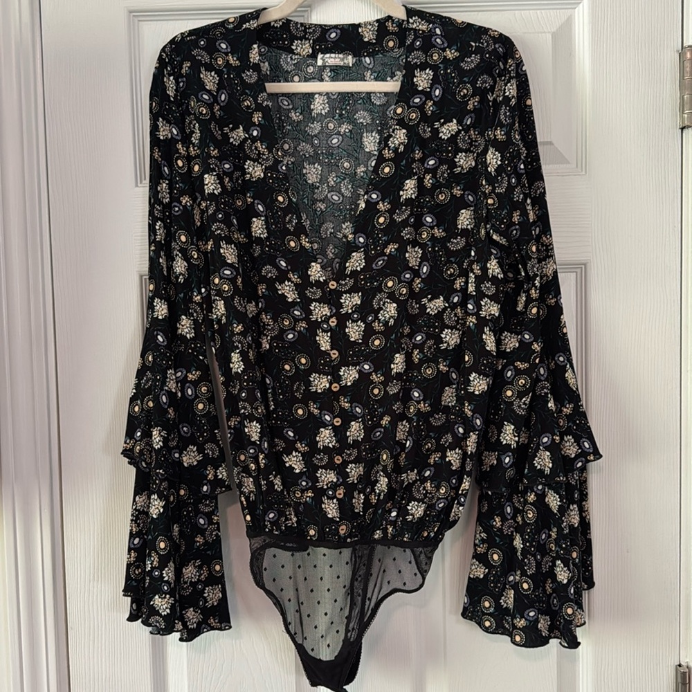 Free people bell sleeve bodysuit